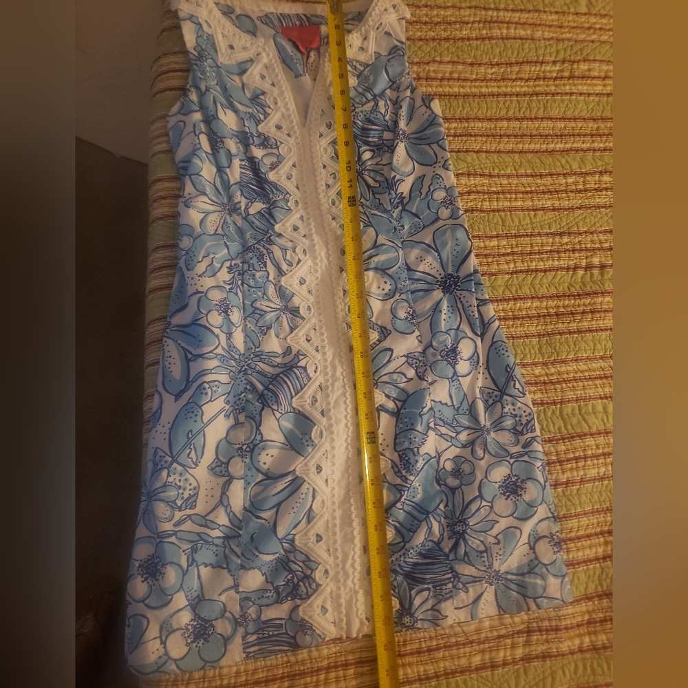 Floral Blue and White Dress